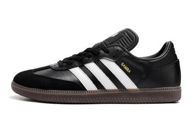 Adidas Samba Messi Indoor TF Artificial Turf Soccer Shoes - Black/White/Brown
