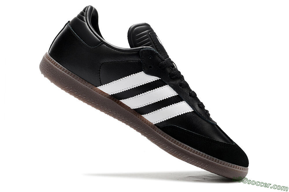 Adidas Samba Messi Indoor TF Artificial Turf Soccer Shoes - Black/White/Brown 4