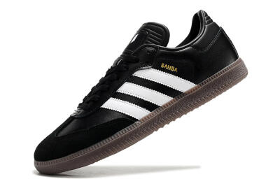 Adidas Samba Messi Indoor TF Artificial Turf Soccer Shoes - Black/White/Brown
