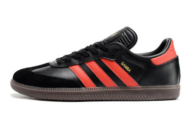 Adidas Samba Messi Indoor TF Artificial Turf Soccer Shoes - Black/Red/Brown