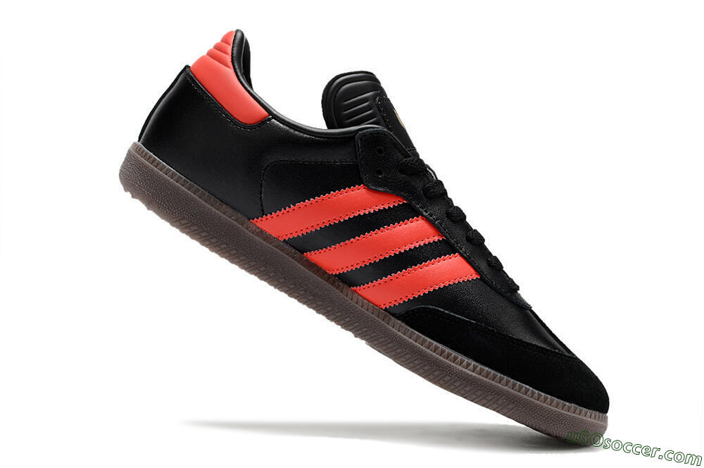 Adidas Samba Messi Indoor TF Artificial Turf Soccer Shoes - Black/Red/Brown 4