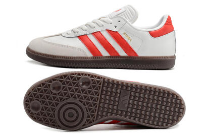 Adidas Samba Messi Indoor TF Artificial Turf Soccer Shoes - Grey/White/Red