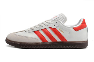 Adidas Samba Messi Indoor TF Artificial Turf Soccer Shoes - Grey/White/Red