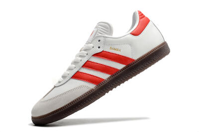 Adidas Samba Messi Indoor TF Artificial Turf Soccer Shoes - Grey/White/Red