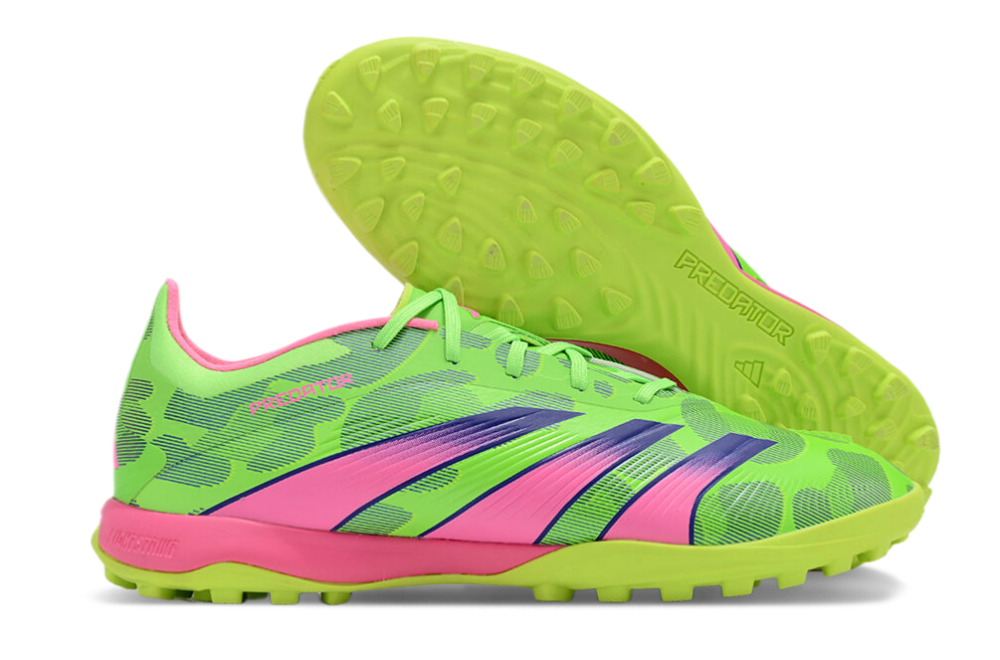 Adidas Predator 24 Elite TF Artificial Turf Soccer Shoes - Yellow/Purple/Pink 1