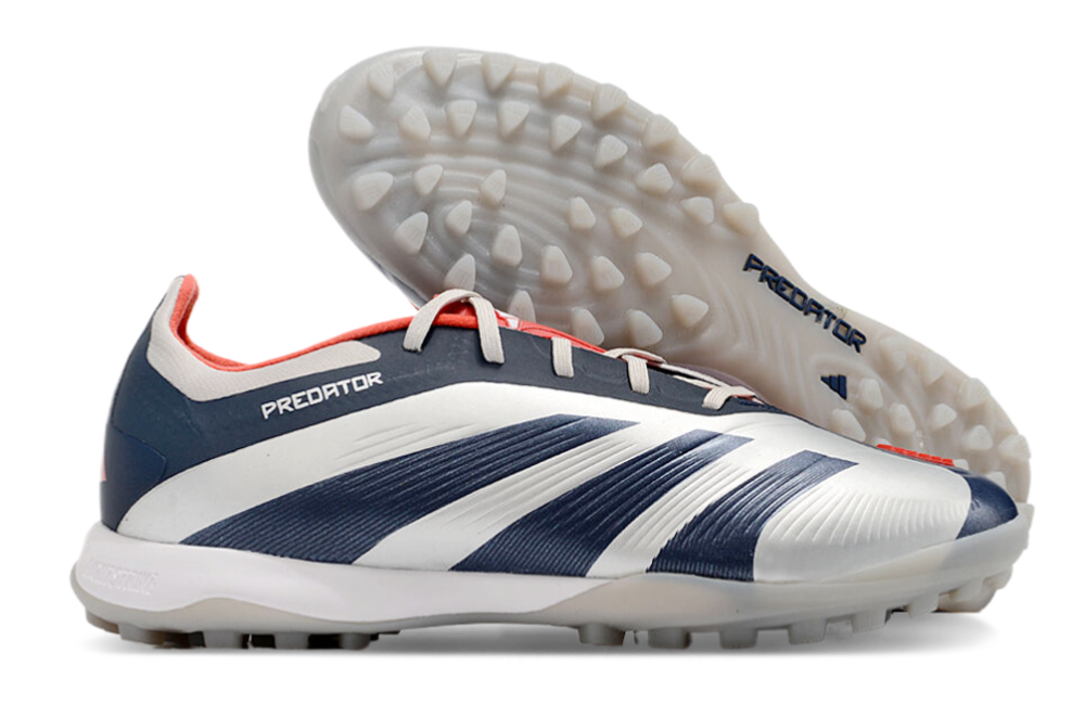 Adidas Predator 24 Elite TF Artificial Turf Soccer Shoes - White/Blue/Red 1