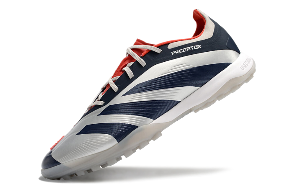 Adidas Predator 24 Elite TF Artificial Turf Soccer Shoes - White/Blue/Red 5