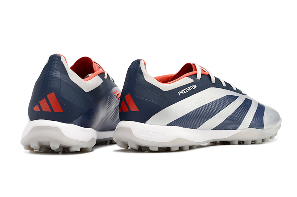 Adidas Predator 24 Elite TF Artificial Turf Soccer Shoes - White/Blue/Red 6