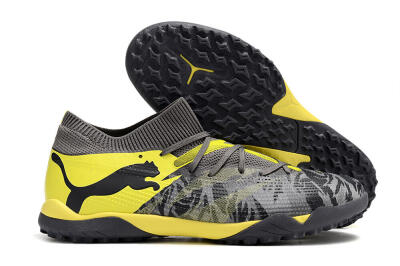Puma Future Ultimate TF Artificial Turf Soccer Shoes - Black/Grey/Yellow