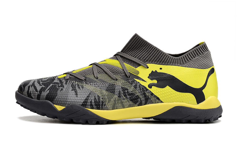 Puma Future Ultimate TF Artificial Turf Soccer Shoes - Black/Grey/Yellow 2