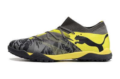 Puma Future Ultimate TF Artificial Turf Soccer Shoes - Black/Grey/Yellow