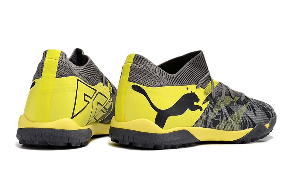 Puma Future Ultimate TF Artificial Turf Soccer Shoes - Black/Grey/Yellow 6