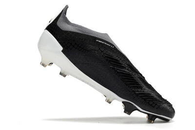 Adidas Predator Accuracy+ Laceless FG Firm Ground Soccer Cleats - Black/White/Grey