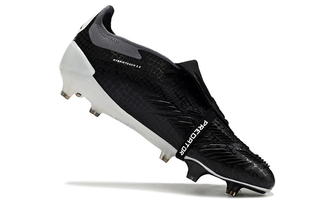 Adidas Predator Elite Foldover Tongue FG Firm Ground Soccer Cleats - Black/White/Grey 4