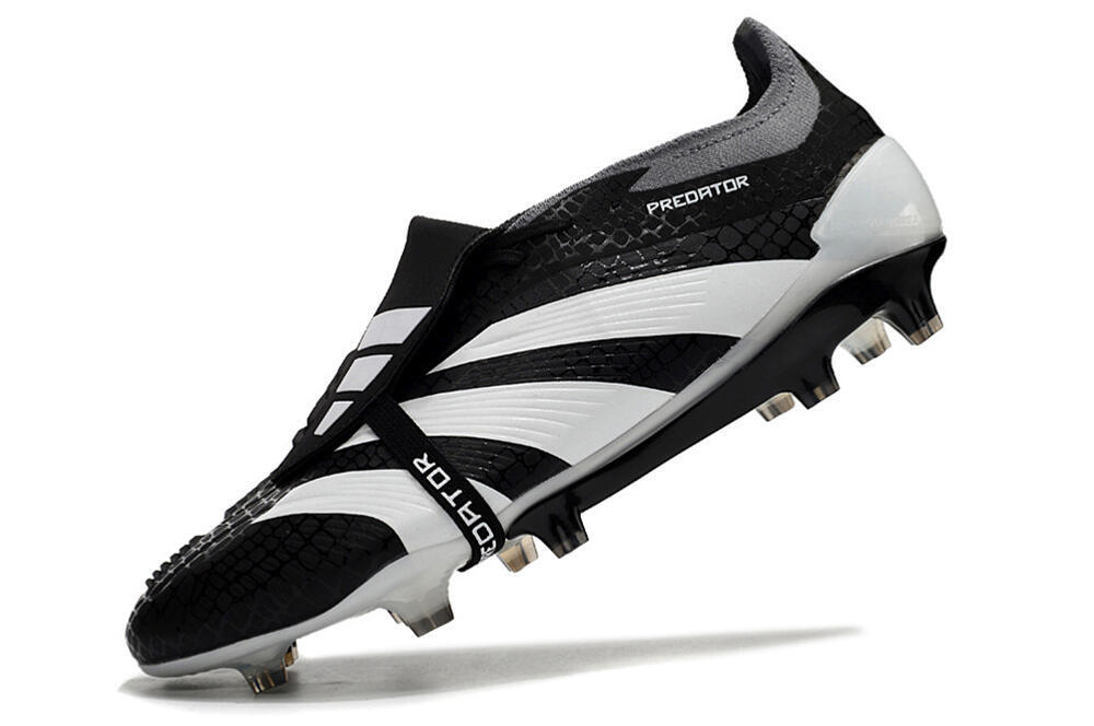 Adidas Predator Elite Foldover Tongue FG Firm Ground Soccer Cleats - Black/White/Grey 5