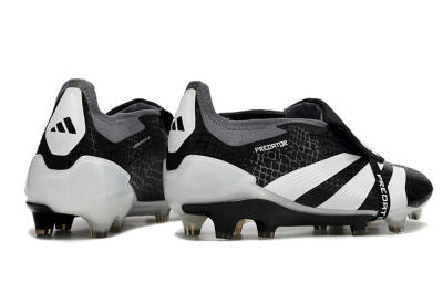 Adidas Predator Elite Foldover Tongue FG Firm Ground Soccer Cleats - Black/White/Grey