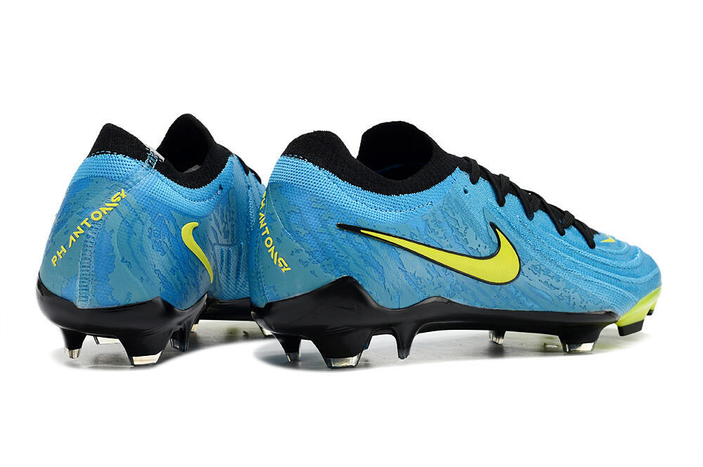 Nike Phantom Luna Elite NU FG Firm Ground Soccer Cleats - Blue/Black/Yellow 6