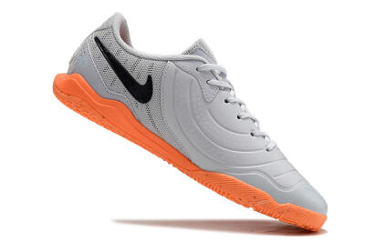 Nike Tiempo Legend 10 Elite IC Indoor & Futsal Soccer Shoes - Grey/Black/Orange