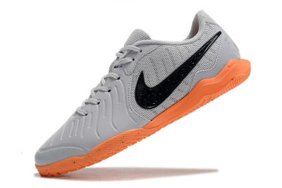 Nike Tiempo Legend 10 Elite IC Indoor & Futsal Soccer Shoes - Grey/Black/Orange