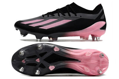 Adidas X Crazyfast.1 SG Soft Ground Soccer Cleats - Black/Pink/Grey