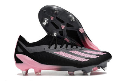 Adidas X Crazyfast.1 SG Soft Ground Soccer Cleats - Black/Pink/Grey