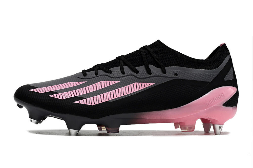 Adidas X Crazyfast.1 SG Soft Ground Soccer Cleats - Black/Pink/Grey 2
