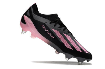Adidas X Crazyfast.1 SG Soft Ground Soccer Cleats - Black/Pink/Grey