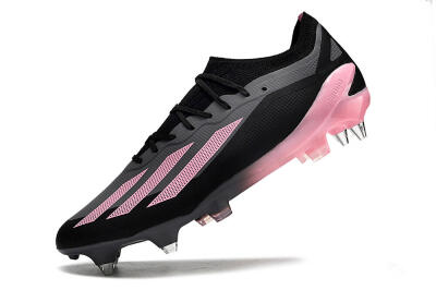 Adidas X Crazyfast.1 SG Soft Ground Soccer Cleats - Black/Pink/Grey