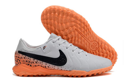 Nike Tiempo Legend 10 Elite TF Artificial Turf Soccer Shoes - Grey/Black/Orange