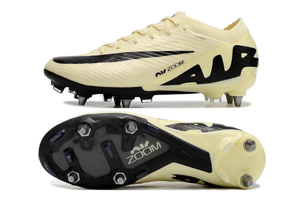 Nike Air Zoom Mercurial Vapor 15 Elite SG Soft Ground Soccer Cleats - Beige/Black 0