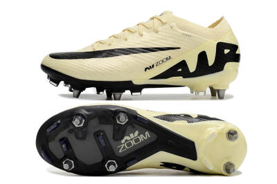 Nike Air Zoom Mercurial Vapor 15 Elite SG Soft Ground Soccer Cleats - Beige/Black
