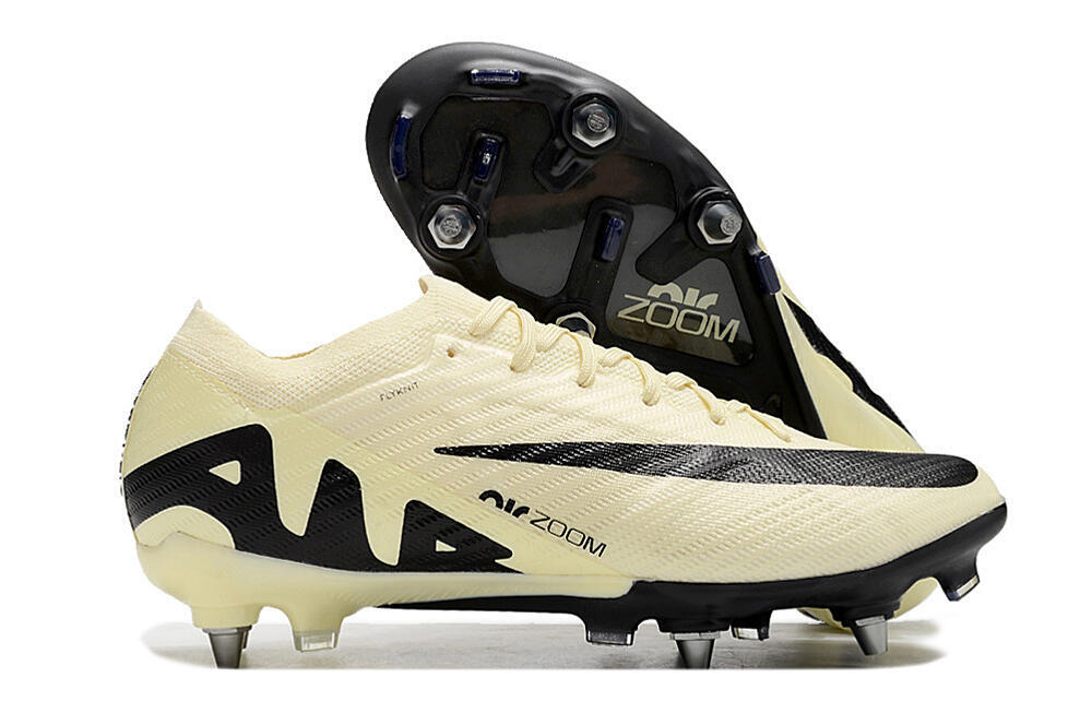 Nike Air Zoom Mercurial Vapor 15 Elite SG Soft Ground Soccer Cleats - Beige/Black 1