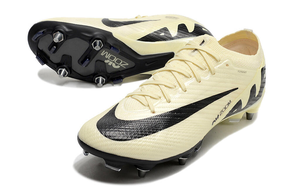 Nike Air Zoom Mercurial Vapor 15 Elite SG Soft Ground Soccer Cleats - Beige/Black 3