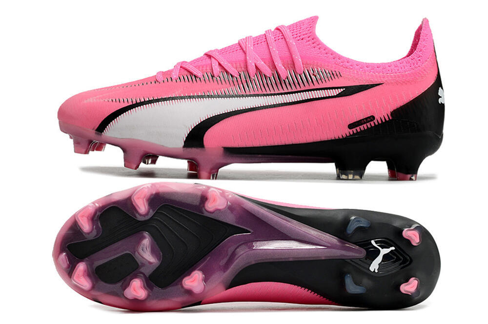 Puma Ultra Ultimate FG Firm Ground Soccer Cleats - Pink/White/Black 0