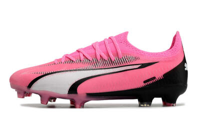 Puma Ultra Ultimate FG Firm Ground Soccer Cleats - Pink/White/Black