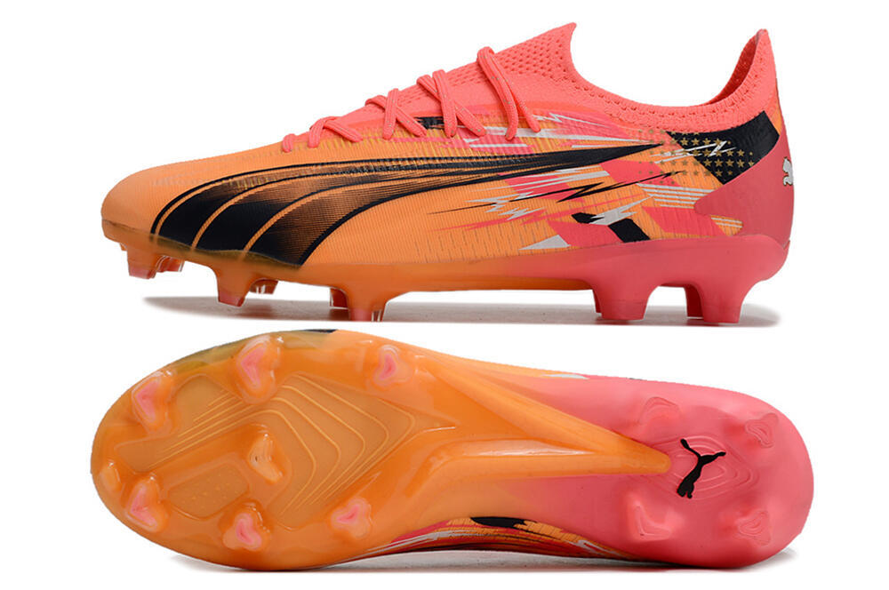 Puma Ultra Ultimate FG Firm Ground Soccer Cleats - Yellow/Black/Red 0