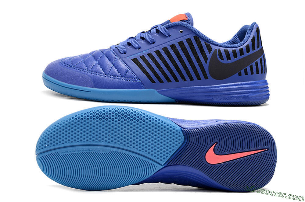 Nike Lunar Gato 2 IC Indoor & Futsal Soccer Shoes - Blue/Black/Pink 0
