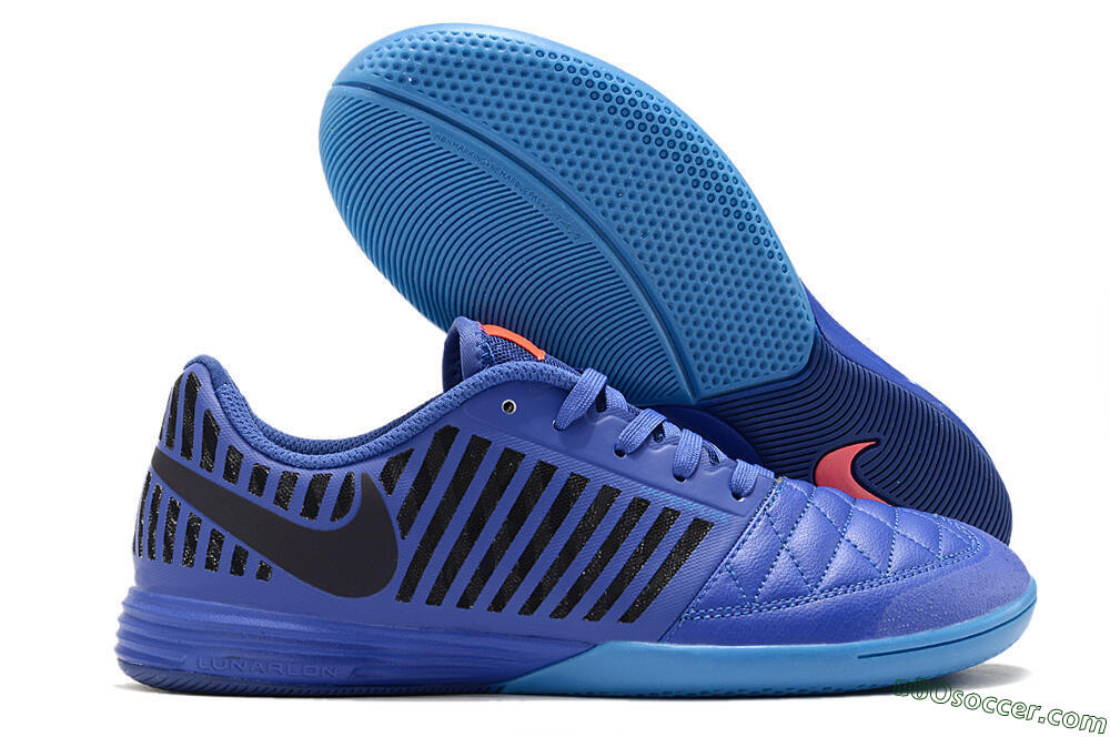Nike Lunar Gato 2 IC Indoor & Futsal Soccer Shoes - Blue/Black/Pink 1