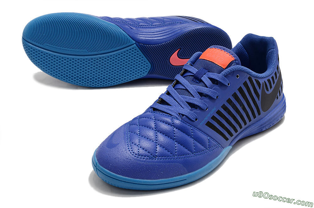 Nike Lunar Gato 2 IC Indoor & Futsal Soccer Shoes - Blue/Black/Pink 3