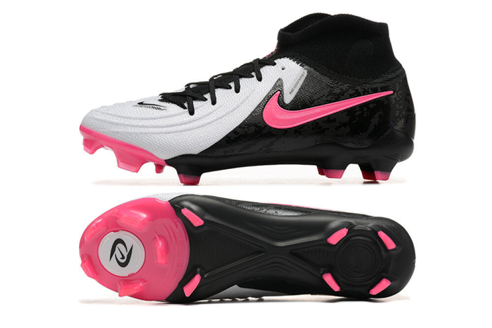 Nike Phantom Luna Elite FG Firm Ground Soccer Cleats - White/Black/Pink 0