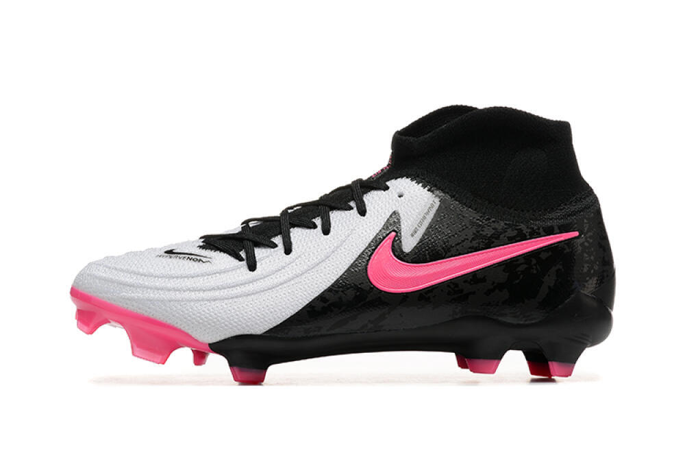 Nike Phantom Luna Elite FG Firm Ground Soccer Cleats - White/Black/Pink 2