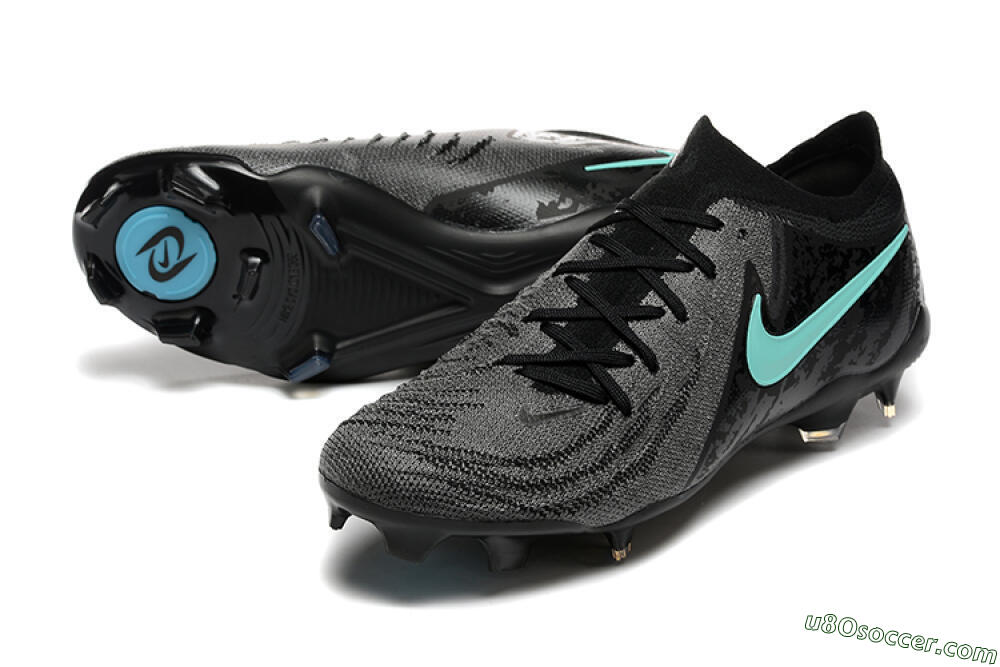 Nike Phantom Luna Elite FG Firm Ground Soccer Cleats - Grey/Black/Jade 3
