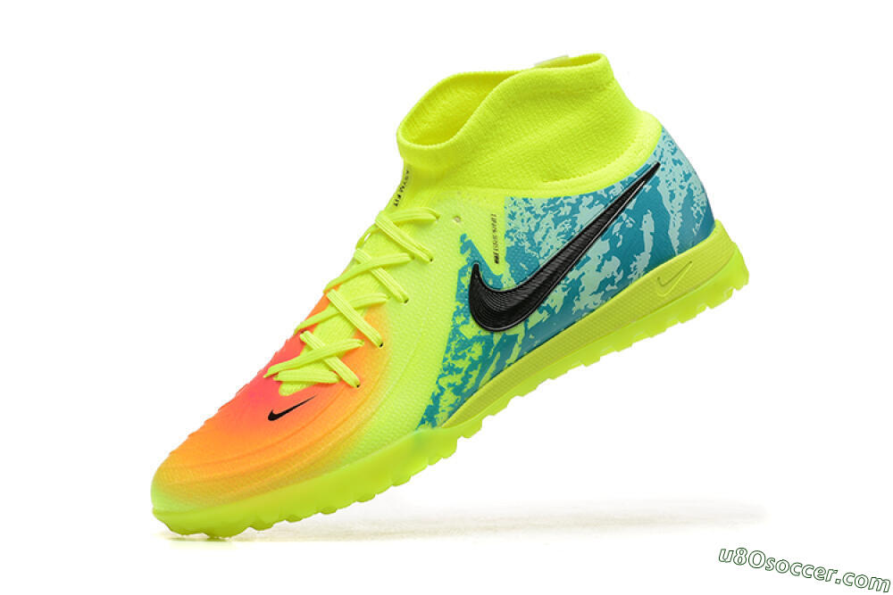 Nike Phantom GX 2 Luna Elite TF Artificial Turf Soccer Shoes - Yellow/Blue/Black 8