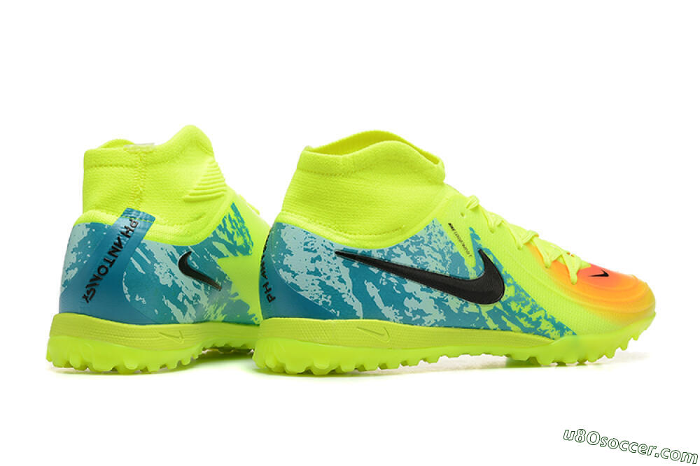Nike Phantom GX 2 Luna Elite TF Artificial Turf Soccer Shoes - Yellow/Blue/Black 9