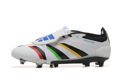 Adidas Predator Elite Foldover Tongue FG Firm Ground Soccer Cleats - White/Rainbow