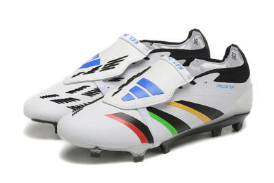 Adidas Predator Elite Foldover Tongue FG Firm Ground Soccer Cleats - White/Rainbow
