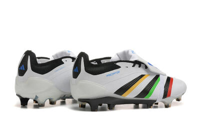 Adidas Predator Elite Foldover Tongue FG Firm Ground Soccer Cleats - White/Rainbow