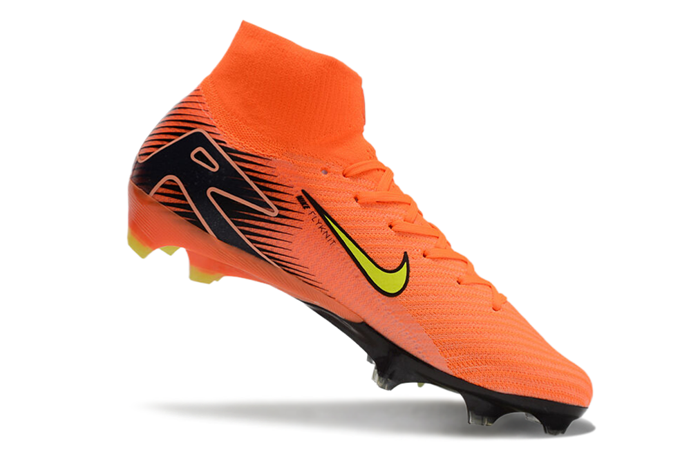 Nike Air Zoom Mercurial Superfly 10 Elite FG Firm Ground Soccer Cleats - Orange/Black/Yellow 4