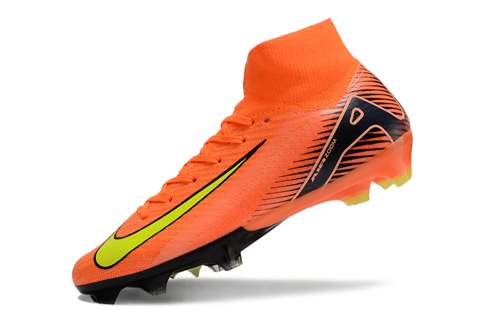 Nike Air Zoom Mercurial Superfly 10 Elite FG Firm Ground Soccer Cleats - Orange/Black/Yellow 5