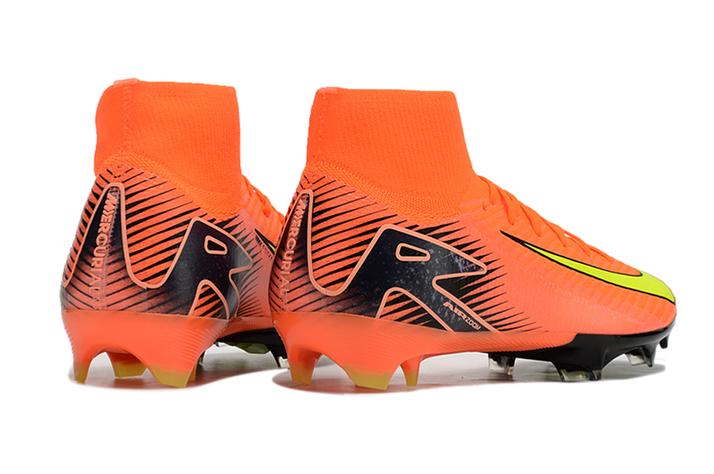 Nike Air Zoom Mercurial Superfly 10 Elite FG Firm Ground Soccer Cleats - Orange/Black/Yellow 6